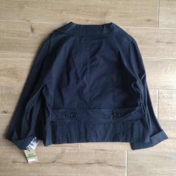 NWT PureDKNY Navy Cropped Jacket - Picture 5 of 6